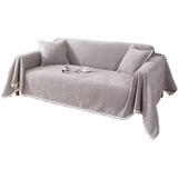 Sofa Cover Chenille Nylon Multipurpose Machine Washable Couch Slipcover for All Seasons gray V1294-YM0717-3117220191313