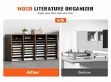 Literature Organizers, 36 Compartments Office Mailbox with Adjustable Shelves, Wood Literature V952-MZWJZLFPJBH36S6H5V0
