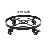 Mobile Flower Stand with Universal Wheels Metal Movable Flower Pot Stand V1294-YM0523-211019LW07-1