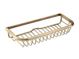 30cm Solid Copper Shower Basket Bath Soap Shampoo Storage Holder Wall Mount Bathroom Shelf V1294-YM0901-JY03090