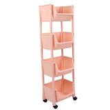 Compact Rolling Storage Organizer Large Capacity Mobile Utility Cart Movable Storage Book Shelf with V1294-YM0901-3116230010913