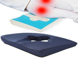 Gel Wheelchair Seat Cushion with Memory Foam, Cooling Support Cushion for Sitting or Lying, Coccyx V1192-AZ-W-18364