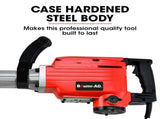 Baumr-AG 2200W Pro-Grade Electric Demolition Jackhammer, with 3 Bonus Chisels, Steel Carry Case V219-BAJHTL03A