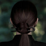 Carved Hair Forks for Buns for Women Two Prong Hair Stick for Long Hair U Shape Wood Hair Pin V1188-CYX-J02-1530
