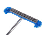 Swimming Pool Brush with Pole Round Scrub Brushes Pool Wall Tile Brush for Home Hotel Blue V1294-YM0901-3111260006011