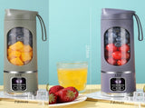 2-piece Purple and Green 7.4V Portable Blender Smoothie Maker 450ml Wireless Rechargeable Juicer Cup V888-ELOSUNG50323