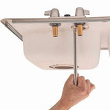 Spring-Jaw Basin Wrench, 15-Inch Length for Hard-to-Reach Plumbing, Solid Steel Handle for Maximum V1192-AZ-W-30124