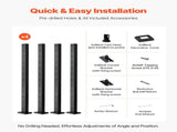 4-Pack Cable Railing Post, 1067x25x50 mm Horizontal-Hole Deck Railing Post with Pre-Drilled Holes, V952-4JZLGZXHS106REP67001V0