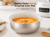 Devanti 3L Rice Cooker Small 6 Cup 8-in-1 Multi Cooker with 24H Preset Off-White RC-A-3L-WH