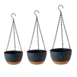 Hanging Double Chain Hanging Basket Planter Home Balcony Indoor Automatic Water Absorbing Basin V1294-YM0521-230208LD01-9