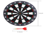 Safety Dart Board Set with 6 Soft Tip Darts 16-Inch Rubber Dartboard for Family, Office & Party V1107-SAFETY DART BOARD SET