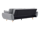 Elle Button-Tufted Fabric Sofa Bed with Cushions by Sarantino Light Grey SOFA-M1910-LNN-LGY