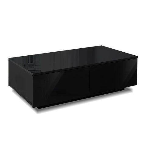 Artiss Coffee Table 4 Drawers Black Trevi FURNI-L-COF01-BK-AB