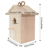 Birdhouse Bird Feeder Wooden Hanging Nest Box Outdoor Window Cage with Suction Cups V1294-YM0718-10126708