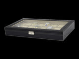 Watch Box - 24 Slot Luxury Display Case With Framed Glass Lid V63-826141