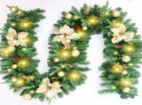 Christmas Decorations with Lights Battery Operated - Outdoor Garland for Mantle, Lighted V1369-AZ3-W-05583