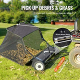 Tow-Behind Lawn Sweeper 132cm Leaf Yard Collector 26 cu.ft. Adjustable V952-TCSCPQSQHS26FYZTRV0