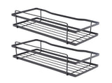 Bathroom Wall Organizer Rustproof Adhesive Carbon Steel Shower Shelves with Hooks for Toilet Kitchen V1294-YM0901-3112230064611