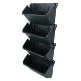 Vertical Wall Planter Set Plastic Breathable Space Saving 4 Pots Hanging Vertical Wall Flowerpot for V1294-YM0901-3111240037811