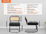 Rattan Chairs, Set of 4, Mid Century Modern Dining Chair, Upholstered Velvet Accent Chair with V952-TBYCYTERHS40ZKRPTV0