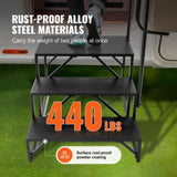 RV, 3-Step RV Stairs, 199.58KGS Load Capacity, Thickened Carbon Steel, With Handrail, Non-Slip V952-FCBTGDKHJG3JJF4MLV0
