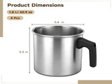 4PCS Candle Making Pouring Pots, 60.9oz Aluminum Wax Melting Pitchers with Drip-less Spout & Heat V1192-AZ-W-18341