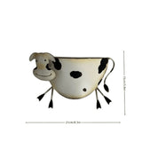 Cow Shaped Wall Planter,Whimsical Metal Hanging Flower Pot for Garden Fence Balcony Patio V1369-AZ3-W-14643