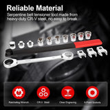 15PCS Serpentine Belt Tool Kit Tensioner Pulley Alignment Wrench Crow Socket V1097-BSTZ-0001