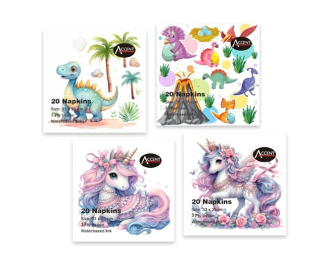 bulk 48 Party Timr Napkins 2ply 4 Assort 33cm V637-PAR36949