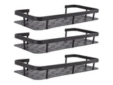 Shower Storage Rack 3 Layers Punch Free Rectangle Aluminum Shower Shelf Basket for Home Bathroom V1294-YM3112220070411-0421