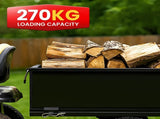 Kartrite Heavy Duty Dump Cart 270kg Capacity Pneumatic Tyres Quick Release Pedal Removable Tail TLY-SPR-39C-BK