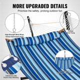 Two Person Hammock with Stand Included, Double Hammock with Curved Spreader Bar and Detachable V952-HFDCLBSTWTXHK0YP9V0