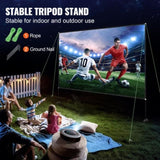 VEVOR Outdoor Movie w/ Stand 180" Portable Movie 16:9 HD Wide Angle Outdoor Projector V952-DSTPMYC180WDPDVTFV0