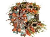 17.7 Inch Fall Wreaths for Front Artificial Autumn Simulated Plant Decoration in Front of The V1366-AZ2-W-20038