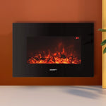 Devanti Electric Fireplace Fire Heater 2000W Black EFL-D-03B-2000-BK