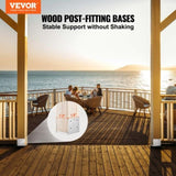 203.2x203.2mm Post Base, 4Pcs Stainless Steel Post Anchor Bracket, V952-BBLZDZBXG4PCX3EMMV0