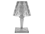 LED Crystal Table Lamp Transparent Prism Dimmable Desk Lamp USB Charging Indoor LightingGray V1294-YM0901-3119210122315