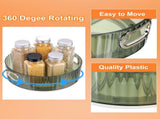 Lazy Susan Organizer, 8.7" Lazy Susan Turntable Organizer with Handle for Kitchen, Home, Office, V1258-DP02-C-3279
