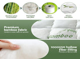 Giselle Bedding 5cm Pillowtop Mattress Topper 1000GSM Thick Soft Bamboo Cooling Pad for Back Pain TOPPER-BAM-5-S