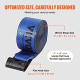 VEVOR Winch Straps, 10.2 cm x 9.1 m, 2.7T Load Capacity, 8.2T Breaking Strength, Truck Straps with V952-PGJPDLS4INCH3LGJKV0