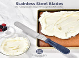 Icing Spatula, Stainless Steel Angled Cake Decorating Frosting Spatula Set of 3 , and V1258-DP02-C-374