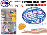 2pcs BLUE Flying Ball Mini Hand UFO Toys Drone Helicopter Hover Quadcopter Kids Toys Gifts V201-FAZ0702BU8AUX2