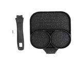 3-in-1 Non-Stick Egg Frying Pan, Fried Egg, Steak & Sausage Cooker V1263-JX-2973