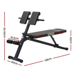 Everfit Roman Chair Adjustable Weight Bench Strength Training Preacher Curls FIT-M-ROMAN-BENCH-BK