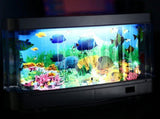 Fish Lamp Decor with Moving Fish & Realistic Tropical Aquarium Mini Artificial Fish Tank with V1369-AZ3-W-23564