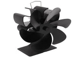 6 Blade Stove Eco Black Self Starting High Temperature Resistance Energy Efficiency Heat Powered V1294-YM3113220250711-0421