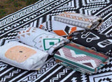 200 x 300 CM Extra Large Thick Waterproof Ultrasonic Picnic Blanket - Diamond Shaped Ethnic Pattern V888-ELOSUNG55275-2