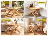 Gardeon Outdoor Coffee Side Table HDPE Desk Indoor Patio Furniture Garden Natural FF-BEACH-DESK-HE-NTL