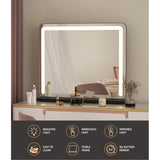 Embellir Makeup Mirror 60x50cm Hollywood Vanity with LED Light Tabletop Black MM-E-FRAME-5060LED-BK