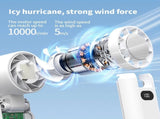Portable Handheld Turbo Fan with Cooling Tech, Digital Display, 100-Speed Control, Rechargeable V1107-PORTABLE FAN